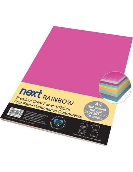 Χαρτί φωτοτυπίας Α4 10 χρώματα 250 φύλλα 160γρ.