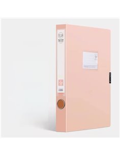 Κουτί αρχειοθέτησης pastel A4 Υ32x23.8x3,8εκ ροζ