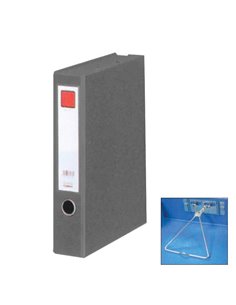 Comix κουτί αρχειοθέτησης  με πιάστρα PVC γκρι Α4 55mm Υ32,5x24.3x6.8εκ.