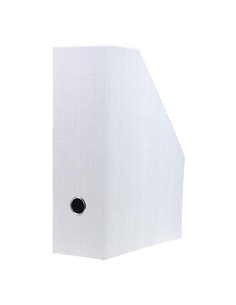 Νext θήκη περιοδικών σκληρή fabric λευκή Υ33x27x10εκ.