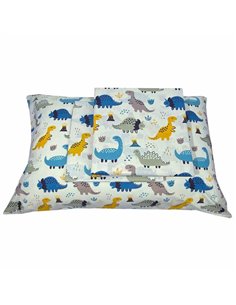 Σετ παιδικά σεντόνια μονά Dinosaurs από 100% βαμβάκι 175x260εκ.
