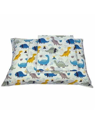 Σετ παιδικά σεντόνια μονά Dinosaurs από 100% βαμβάκι 175x260εκ.