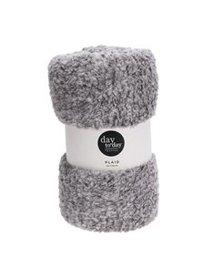 Κουβέρτα sherpa fleece γκρι 150x200εκ.