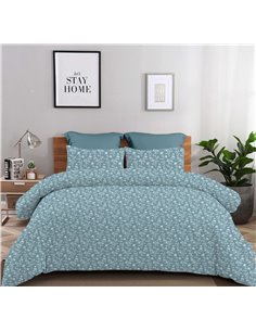 Σετ υπέρδιπλα σεντόνια Gloria Petrol από 100% βαμβάκι 245x260εκ.