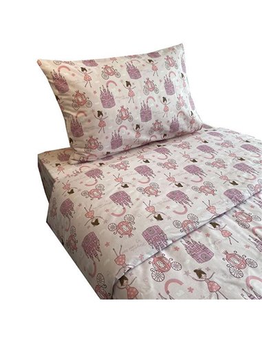 Σετ παιδικά σεντόνια μονά Fairytales από 100% βαμβάκι 175x260εκ.