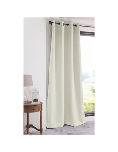 Κουρτίνα black out Coveri έτοιμη με κρίκους εκρού 140x270εκ.