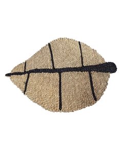 Xαλάκι ψάθινο boho από φυσικές ίνες σε σχήμα φύλλου 80x52xΥ2εκ