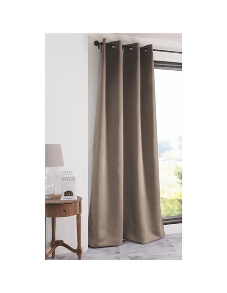 Κουρτίνα black out Coveri έτοιμη με κρίκους μπεζ 140x270εκ