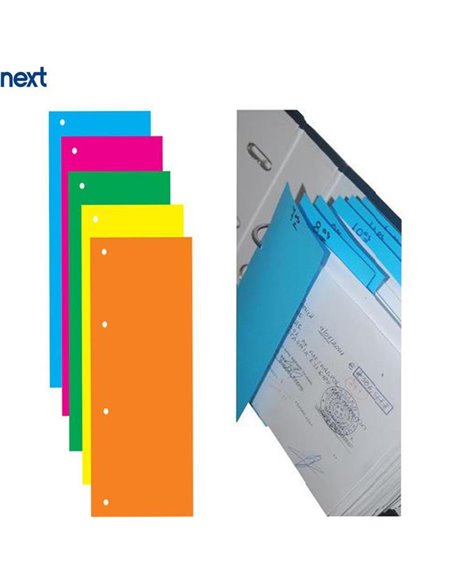 Νext διαχωριστικά κάθετα ντοσιέ 100τεμ (γλώσσες) Υ31x10εκ