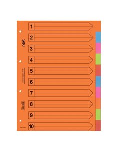 Next διαχωριστικά χάρτινα ντοσιέ 1-10 Α4