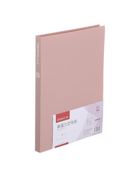 Comix ντοσιέ πιάστρα pastel A4 ροζ