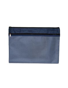 Τσαντάκι με φερμουάρ - θήκη μπλε Α4 Y33,5x24,5εκ