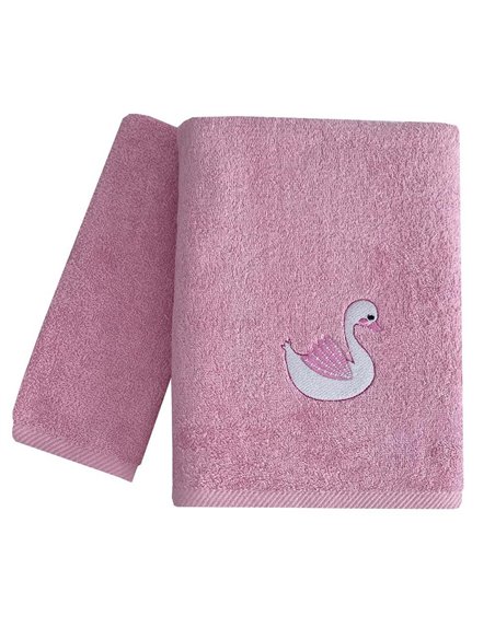 Σετ παιδικές πετσέτες Swan 100% βαμβάκι πεννιε 480gsm