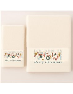 Σετ χριστουγεννιάτικες πετσέτες Merry Christmas 100% βαμβάκι πεννιε 500gsm