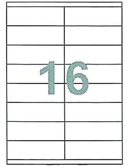 Fleks ετικέτ. αυτοκόλ. λευκές 105x37mm 16/φ 100φ Α4