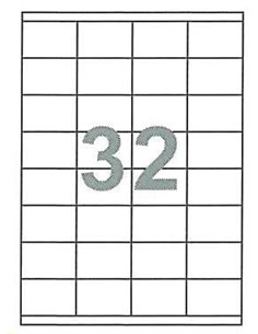 Fleks ετικέτ. αυτοκόλ. λευκές 52.5x35mm 32/φ 100φ Α4