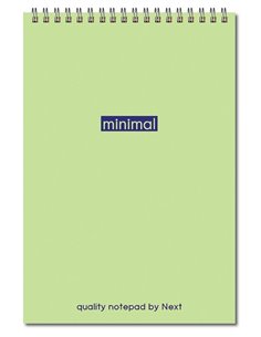 Next minimal μπλοκ σπιράλ 14x21εκ. 2θεμ. 80φυλ.