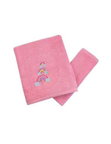 Σετ παιδικές πετσέτες "Rainbow Cloud " 100% βαμβάκι πεννιε 480gsm