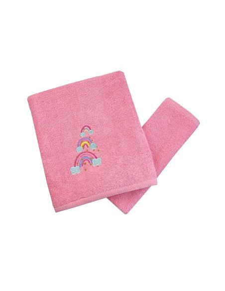 Σετ παιδικές πετσέτες "Rainbow Cloud " 100% βαμβάκι πεννιε 480gsm