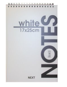 Next μπλοκ σπιράλ λευκό 21x29εκ. 80φυλ.