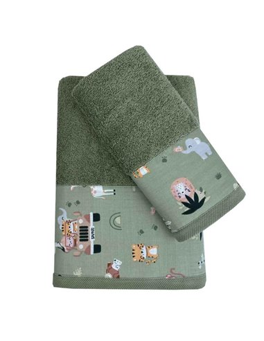 Σετ παιδικές πετσέτες "Safari" 100% βαμβάκι πεννιε 550gsm