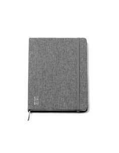 Σημειωματάριο Α5 Υ21x14.7εκ. γκρι με λάστιχο 80 φυλλα