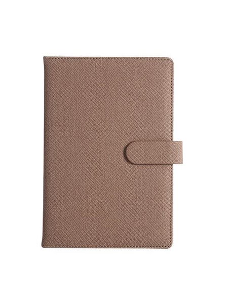 Επαγγελματικό σημειωματάριο PU Α5 καφέ 122 σελ.