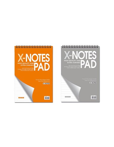 Next x-notes μπλοκ σπιράλ ριγέ 21x29εκ. 70φυλ.