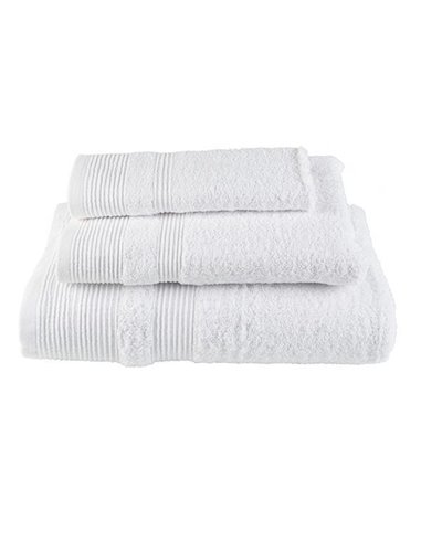 Πετσέτα μονόχρωμη 100% βαμβάκι πεννιε 550gsm 50x100εκ. λευκή