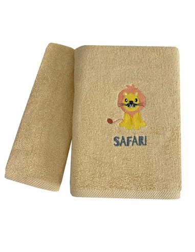 Σετ παιδικές πετσέτες Safari - zoo 100% βαμβάκι πεννιε 480gsm