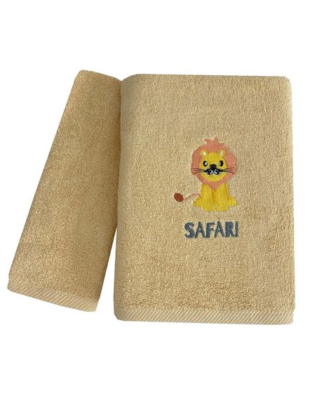 Σετ παιδικές πετσέτες Safari - zoo 100% βαμβάκι πεννιε 480gsm