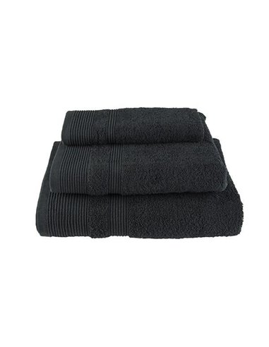 Πετσέτα μονόχρωμη 100% βαμβάκι πεννιε 550gsm 50x100εκ. μαύρη