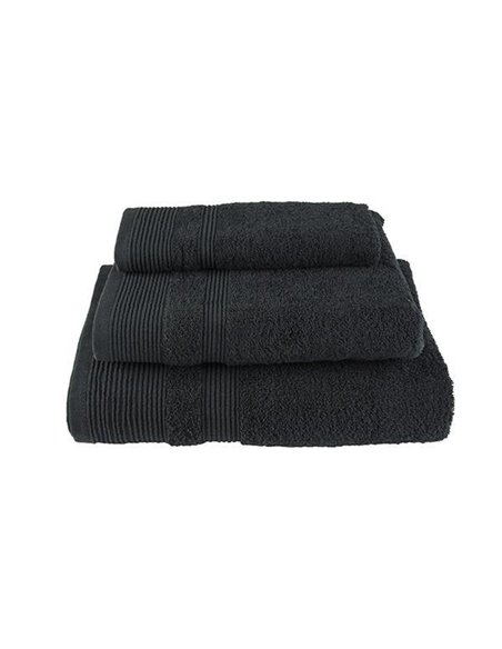 Πετσέτα μονόχρωμη 100% βαμβάκι πεννιε 550gsm 50x100εκ. μαύρη
