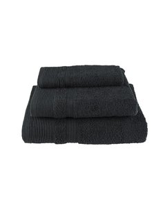 Πετσέτα μονόχρωμη 100% βαμβάκι πεννιε 550gsm 80x150εκ. μαύρο