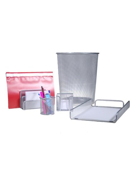 Σετ γραφείου ασημί 5 τεμαχίων