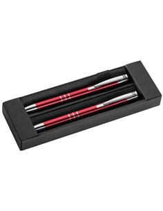 Σετ στυλό - μολύβι κόκκινο, σε πολυτελή θήκη