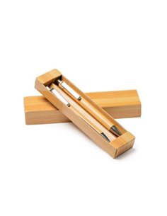 Σετ στυλό και μολύβι από μπαμπού σε κουτί δώρου 17x4,1x2,2εκ.