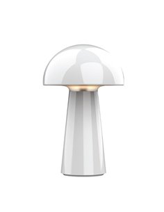 Πορτατίφ μανιτάρι LED επαναφορτιζόμενο λευκό Ø13,5x Υ22,5εκ.