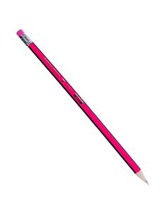 Μολύβι τριγωνικό με σβήστρα - ξύστρα ροζ 12τεμ