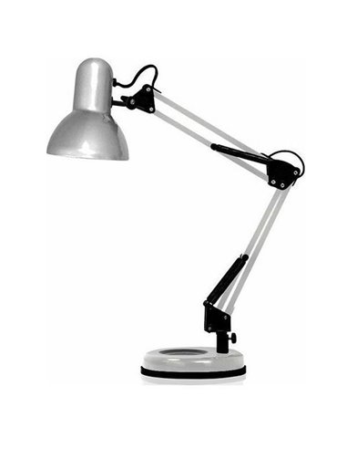 Φωτιστικό σχεδιαστηρίου Ε27 με βάση ασημί Y53x15,5x15,5εκ.