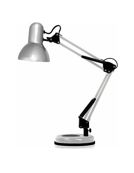 Φωτιστικό σχεδιαστηρίου Ε27 με βάση ασημί Y53x15,5x15,5εκ.