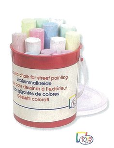 Κιμωλίες πεζοδρομίου χρωματιστές χοντρές 15τεμ. 11x2.5εκ.