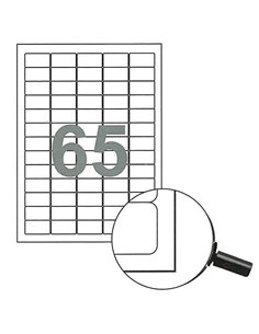 Fleks ετικέτ. αυτοκόλ. λευκές 38.1x21.2mm 65/φ 100φ Α4