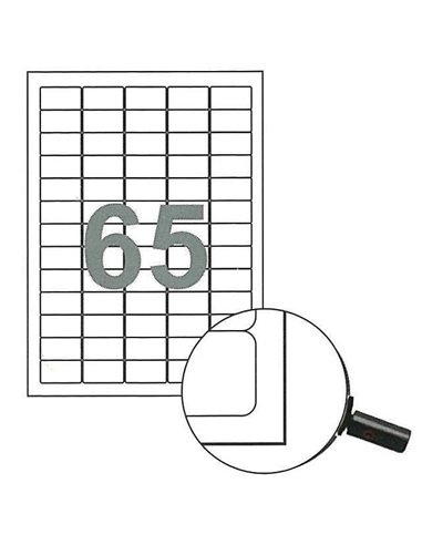 Fleks ετικέτ. αυτοκόλ. λευκές 38.1x21.2mm 65/φ 100φ Α4