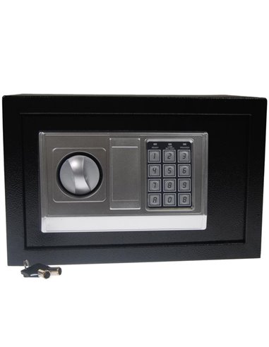 Χρηματοκιβώτιο με συνδυασμό και κλειδί μαύρο Υ20x31x20εκ. βάθος