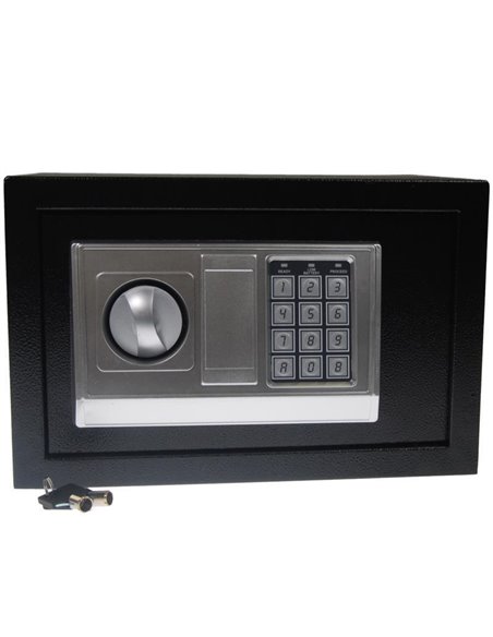 Χρηματοκιβώτιο με συνδυασμό και κλειδί μαύρο Υ20x31x20εκ. βάθος