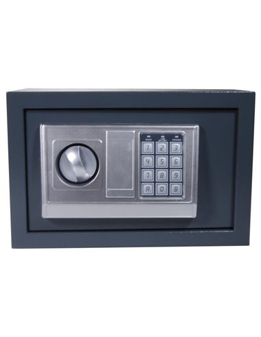 Χρηματοκιβώτιο με συνδυασμό και κλειδί γκρι Υ20x31x20εκ. βάθος