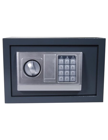 Χρηματοκιβώτιο με συνδυασμό και κλειδί γκρι Υ20x31x20εκ. βάθος