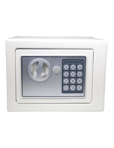 Χρηματοκιβώτιο με συνδυασμό - κλειδί λευκό Υ20x24x18εκ
