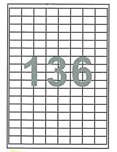 Fleks ετικέτ. αυτοκόλ. λευκές 25.4x16.9mm 136/φ 100φ Α4